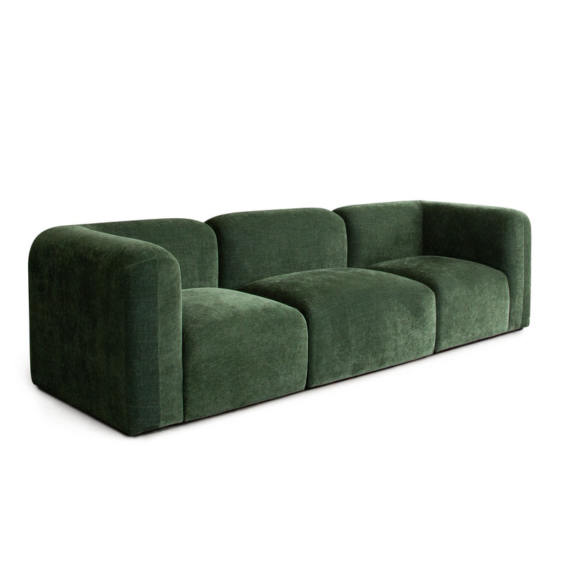 Echo 3PC Modular Sofa in Spruce Green Fabric