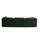 Echo 3PC Modular Sofa in Spruce Green Fabric, view 4