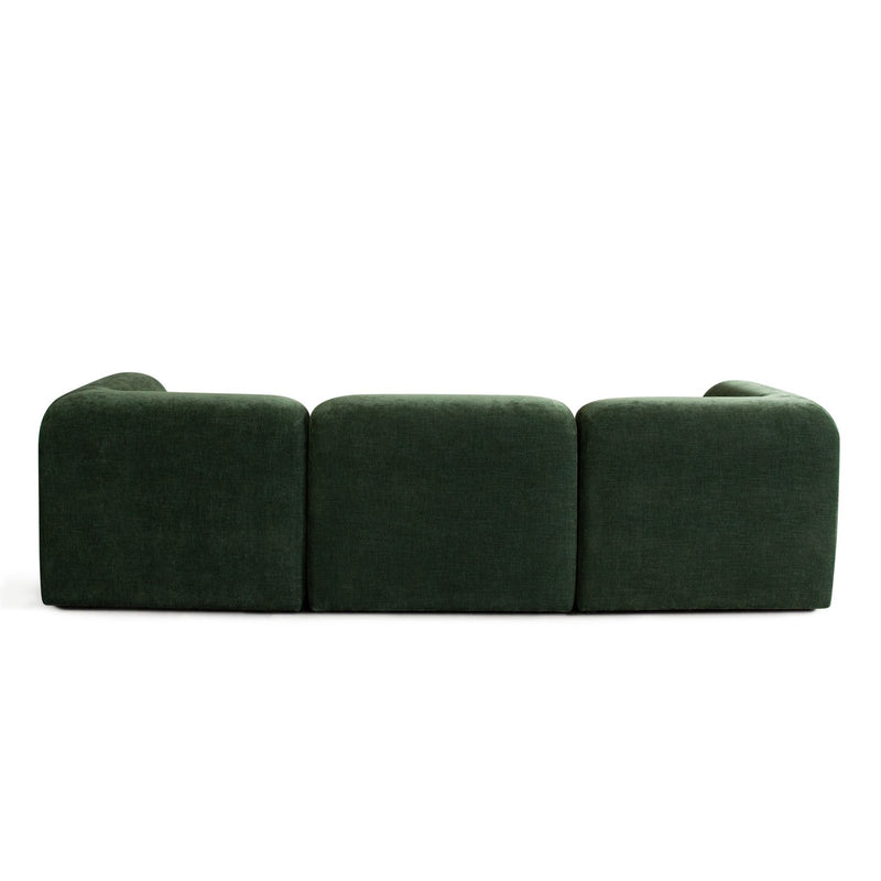 Echo 3PC Modular Sofa in Spruce Green Fabric