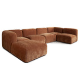Echo 6PC Reversible Sectional in Amber Fabric
