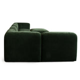Echo 6PC Reversible Sectional in Spruce Green Fabric