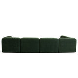 Echo 6PC Reversible Sectional in Spruce Green Fabric
