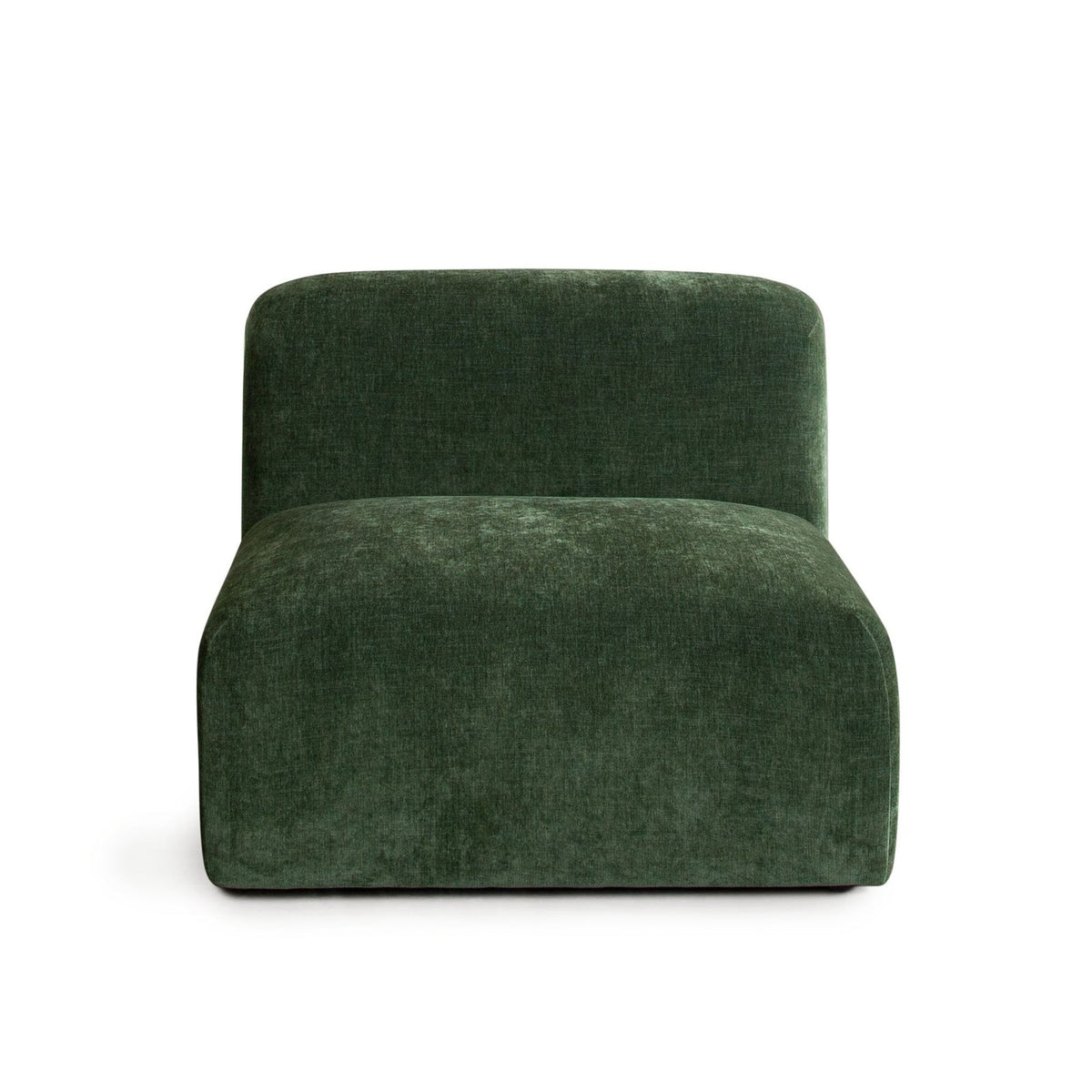 Echo Armless Chair in Spruce Green Fabric
