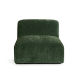 Echo Armless Chair in Spruce Green Fabric