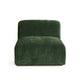 Echo Armless Chair in Spruce Green Fabric