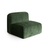 Echo Armless Chair in Spruce Green Fabric