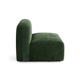 Echo Armless Chair in Spruce Green Fabric