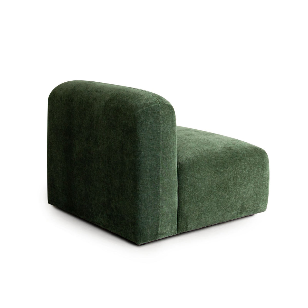 Echo Armless Chair in Spruce Green Fabric
