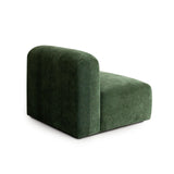 Echo Armless Chair in Spruce Green Fabric
