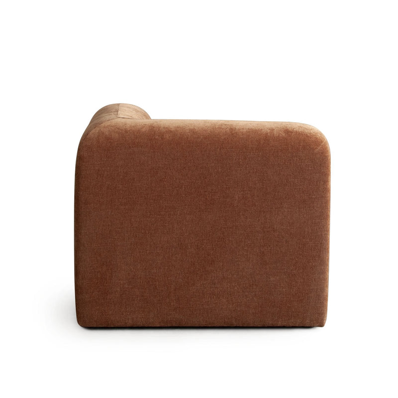 Echo Universal Square Corner Chair in Amber Fabric
