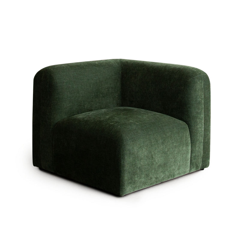 Echo Universal Square Corner Chair in Spruce Green Fabric