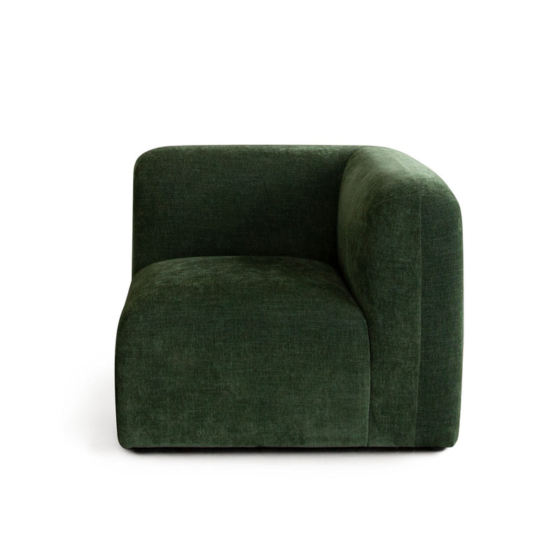 Echo Universal Square Corner Chair in Spruce Green Fabric