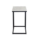 Edge "C" Table with Beige Ceramic Top and Metal Frame