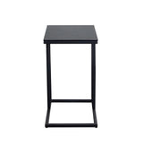 Edge "C" Table with Black Ceramic Top and Metal Frame