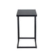 Edge "C" Table with Black Ceramic Top and Metal Frame