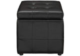 EEI-1044-BLK Volt Storage Upholstered Vinyl Ottoman By Modway