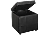 EEI-1044-BLK Volt Storage Upholstered Vinyl Ottoman By Modway