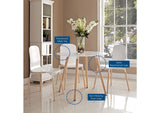 EEI-1055-WHI Track Round Dining Table By Modway