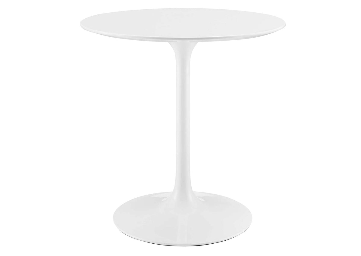 EEI-1115-WHI Lippa 28" Round Wood Dining Table By Modway