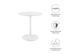 EEI-1115-WHI Lippa 28" Round Wood Dining Table By Modway