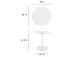 EEI-1115-WHI Lippa 28" Round Wood Dining Table By Modway