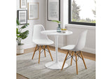 EEI-1115-WHI Lippa 28" Round Wood Dining Table By Modway