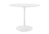 EEI-1116-WHI Lippa 36" Round Wood Dining Table By Modway