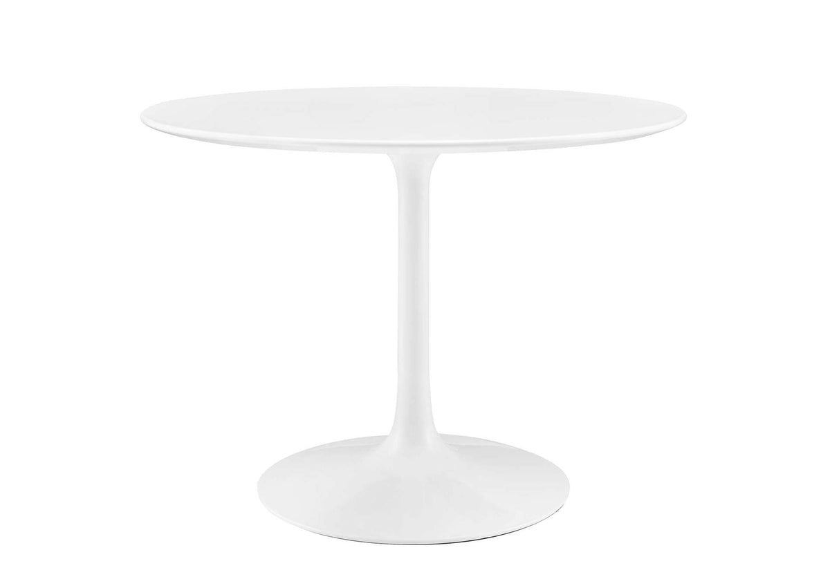 EEI-1117-WHI Lippa 40" Round Wood Dining Table By Modway