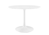 EEI-1117-WHI Lippa 40" Round Wood Dining Table By Modway