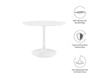 EEI-1117-WHI Lippa 40" Round Wood Dining Table By Modway