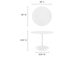 EEI-1117-WHI Lippa 40" Round Wood Dining Table By Modway