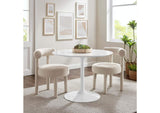 EEI-1117-WHI Lippa 40" Round Wood Dining Table By Modway