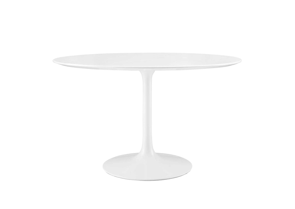 EEI-1118-WHI Lippa 48" Round Wood Dining Table By Modway