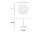 EEI-1118-WHI Lippa 48" Round Wood Dining Table By Modway