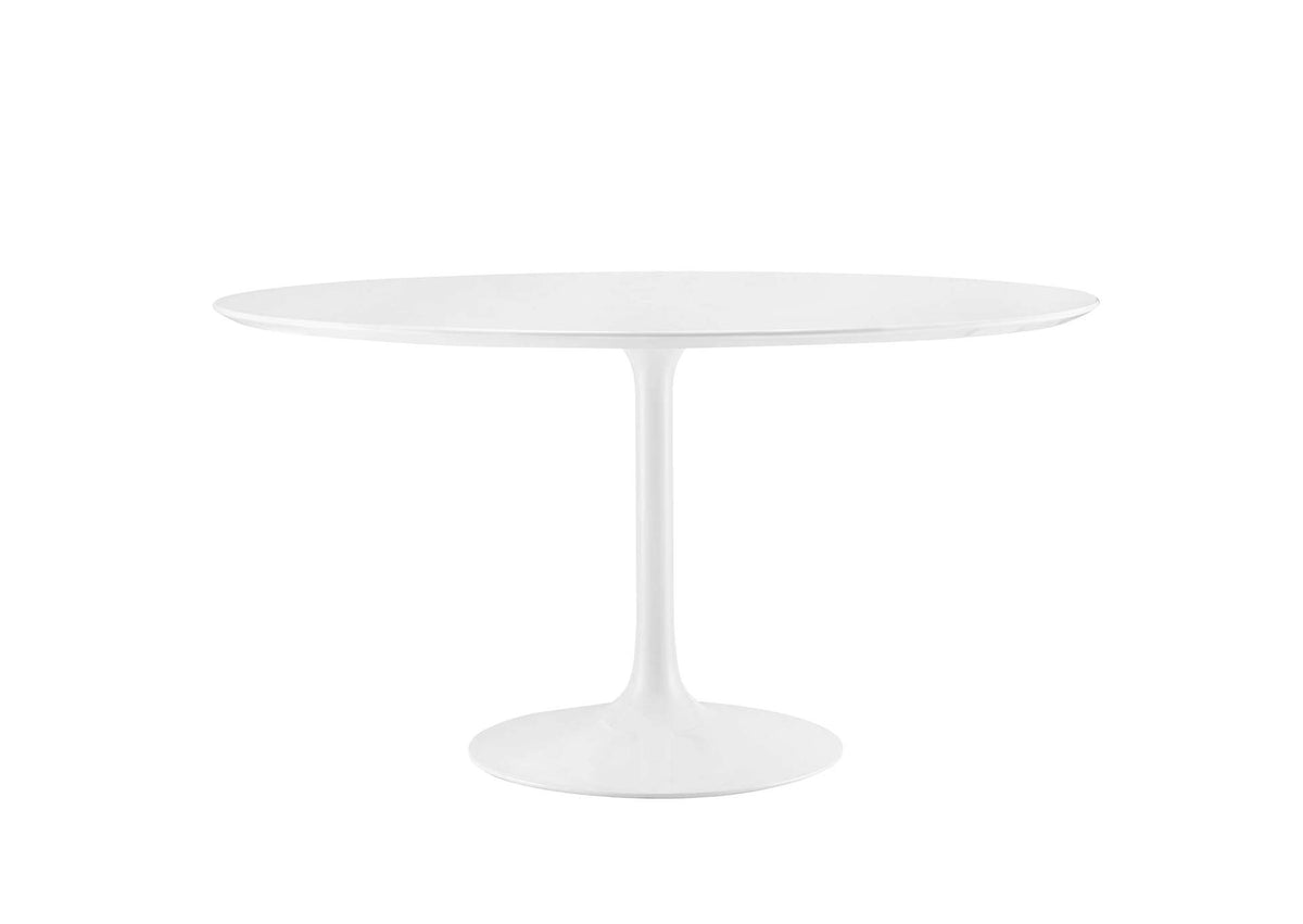 EEI-1119-WHI Lippa 54" Round Wood Dining Table By Modway