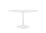 EEI-1119-WHI Lippa 54" Round Wood Dining Table By Modway