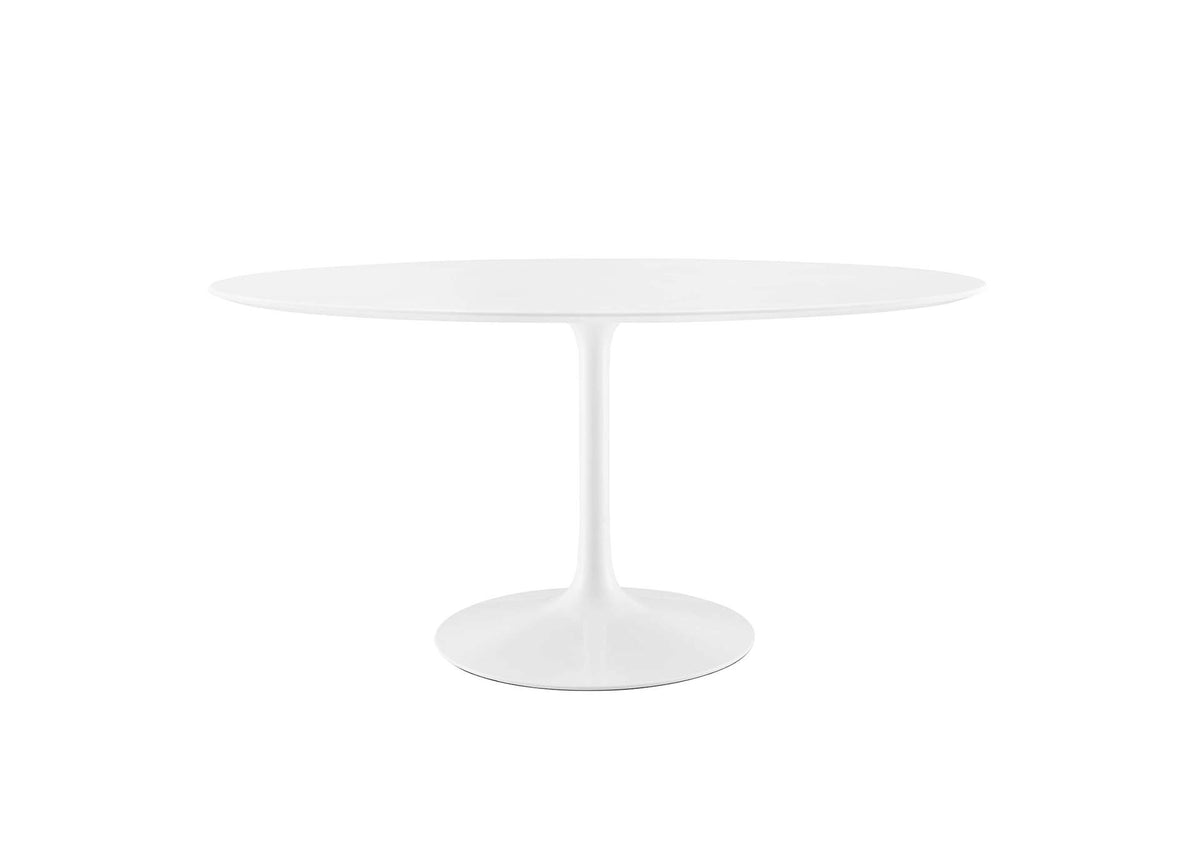 EEI-1121-WHI Lippa 60" Oval Wood Dining Table By Modway