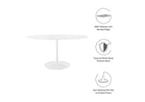 EEI-1121-WHI Lippa 60" Oval Wood Dining Table By Modway