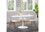EEI-1121-WHI Lippa 60" Oval Wood Dining Table By Modway