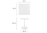 EEI-1122-WHI Lippa 24" Square Wood Dining Table By Modway