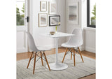 EEI-1122-WHI Lippa 24" Square Wood Dining Table By Modway