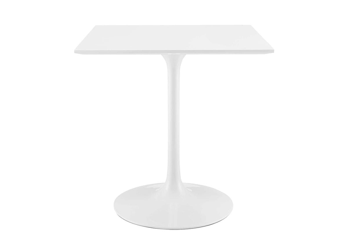 EEI-1123-WHI Lippa 28" Square Wood Dining Table By Modway