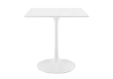 EEI-1123-WHI Lippa 28" Square Wood Dining Table By Modway