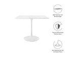 EEI-1124-WHI Lippa 36" Square Wood Dining Table By Modway