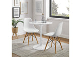 EEI-1128-WHI Lippa 28" Round Faux Marble Dining Table By Modway