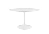 EEI-1131-WHI Lippa 48" Round Faux Marble Dining Table By Modway