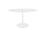 EEI-1134-WHI Lippa 54" Oval Faux Marble Dining Table By Modway