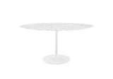 EEI-1135-WHI Lippa 60" Oval Faux Marble Dining Table By Modway