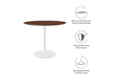 EEI-1136-WAL Lippa 36" Round Wood Dining Table By Modway