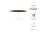 EEI-1138-WAL Lippa 60" Oval Wood Dining Table By Modway